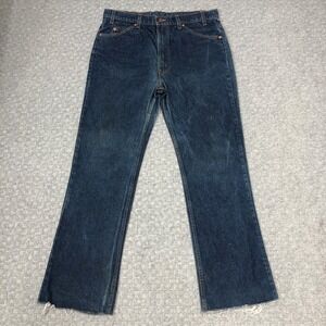 VTG Levis 504C Jeans Mens 36x32 Blue Denim Straight Orange Tab Raw Hem 90s USA